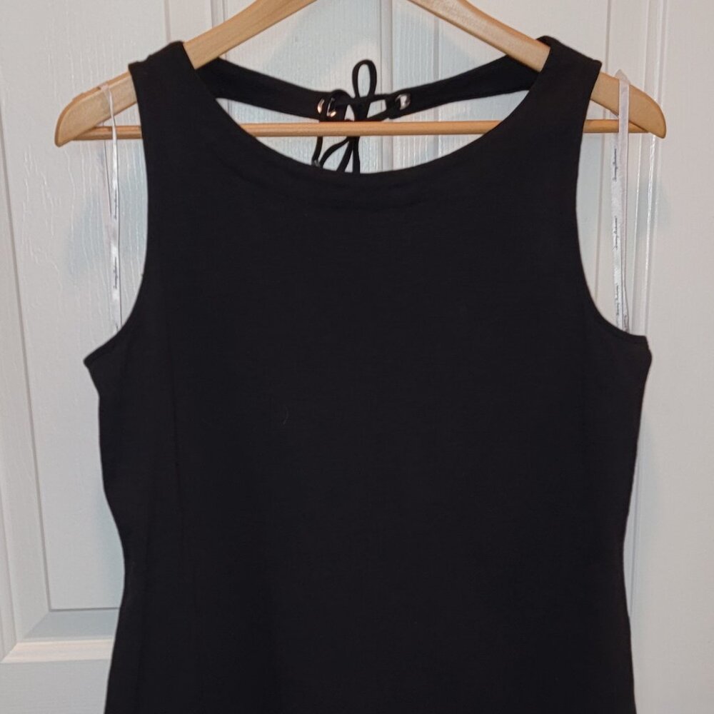 Tommy Bahama Jer-Sea Sheath Dress Women LARGE Black Vacation Beach